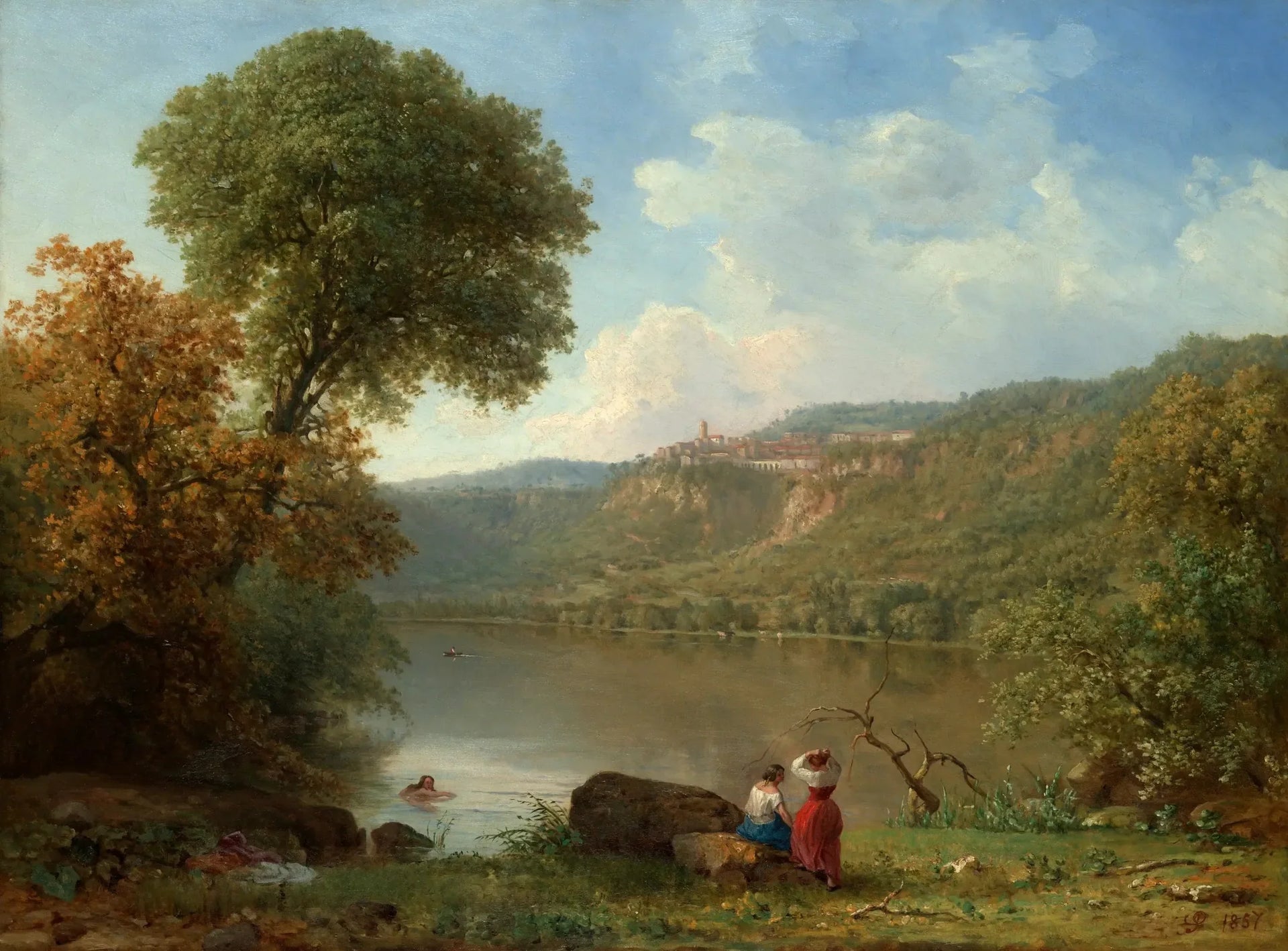 Lac de Nemi - George Inness image 1 reproduction artisanale de tableau
