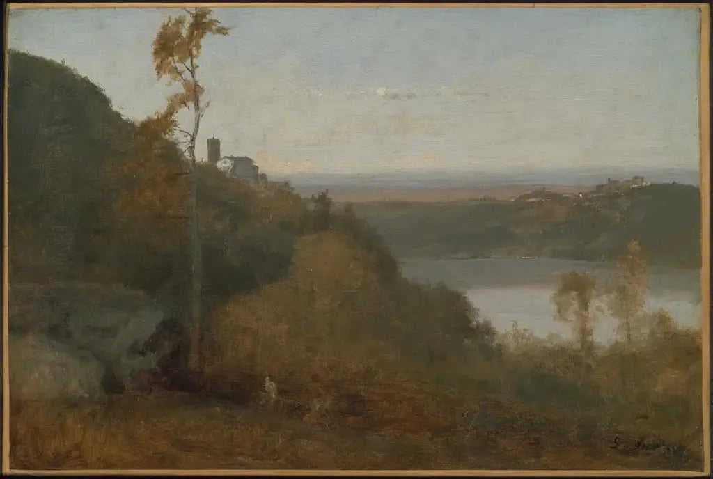 Lac de Nemi - George Inness image 1 copie peinte à la main à l’huile