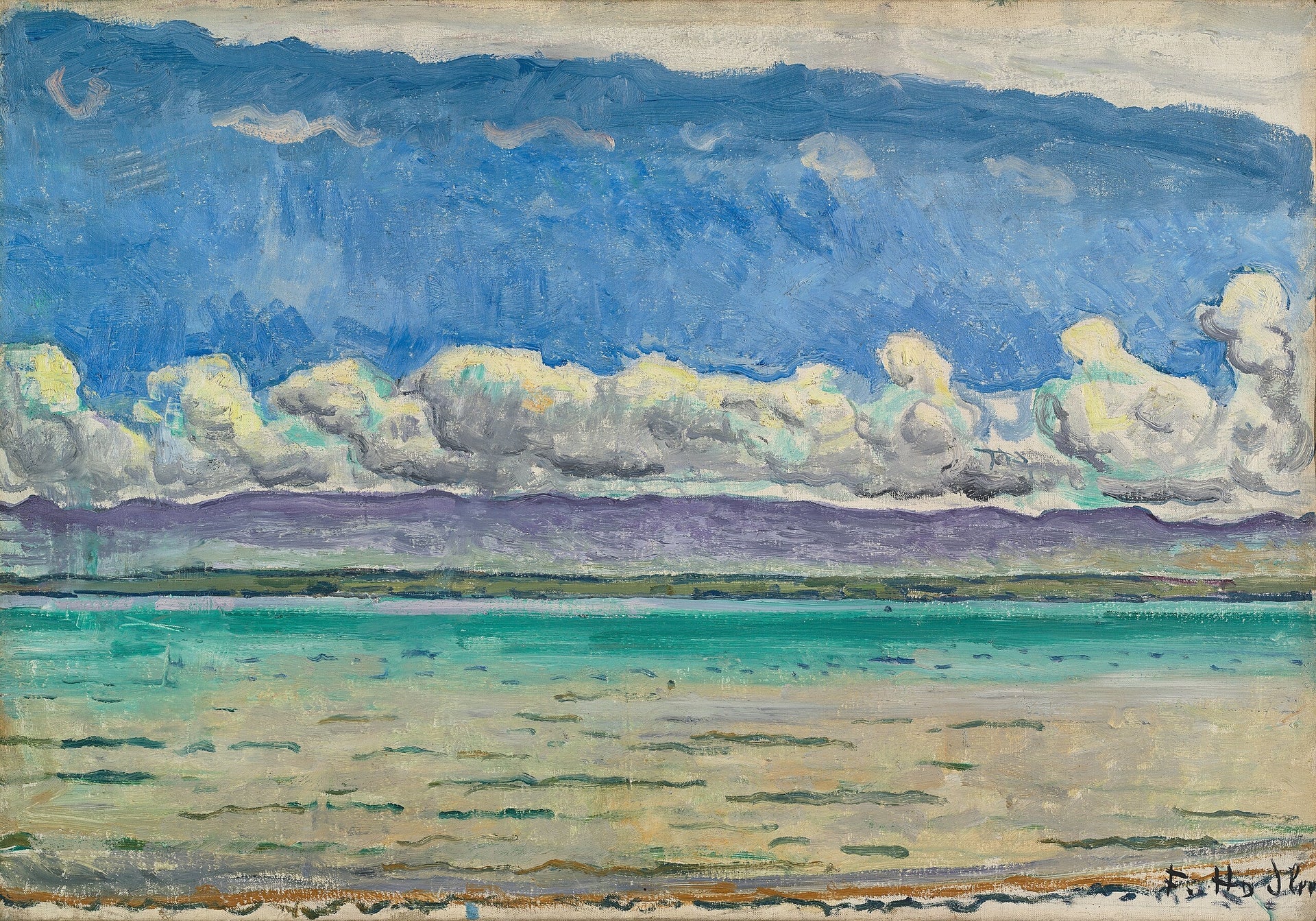 Lac - Ferdinand Hodler image 1 reproduction de peinture à l’huile