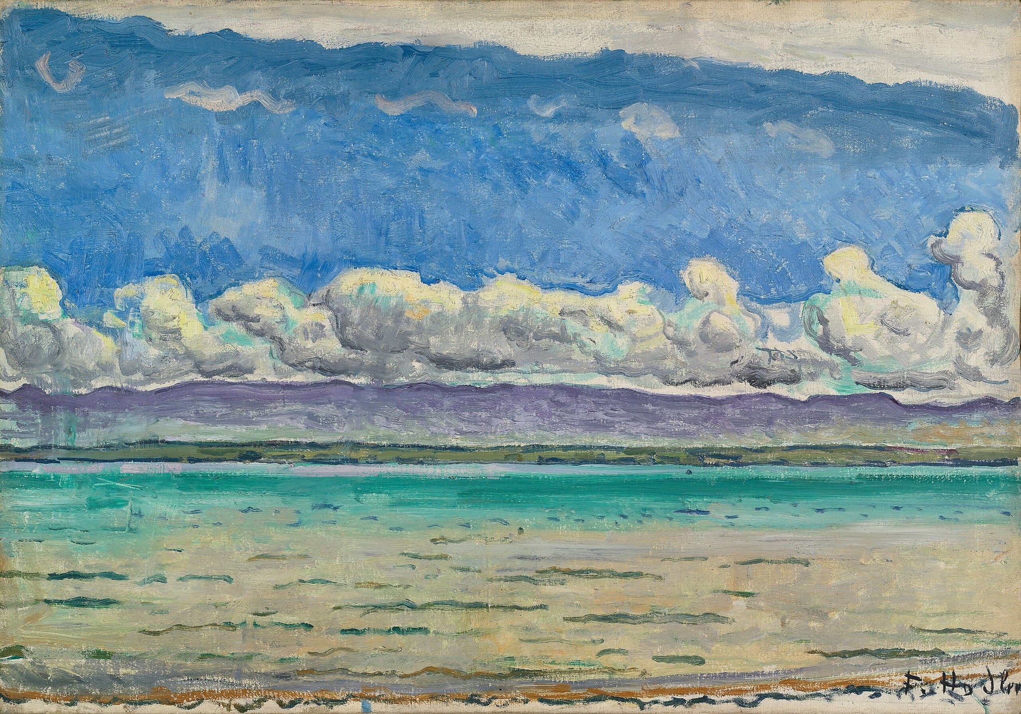 Lac - Ferdinand Hodler image 1 reproduction de peinture à l’huile