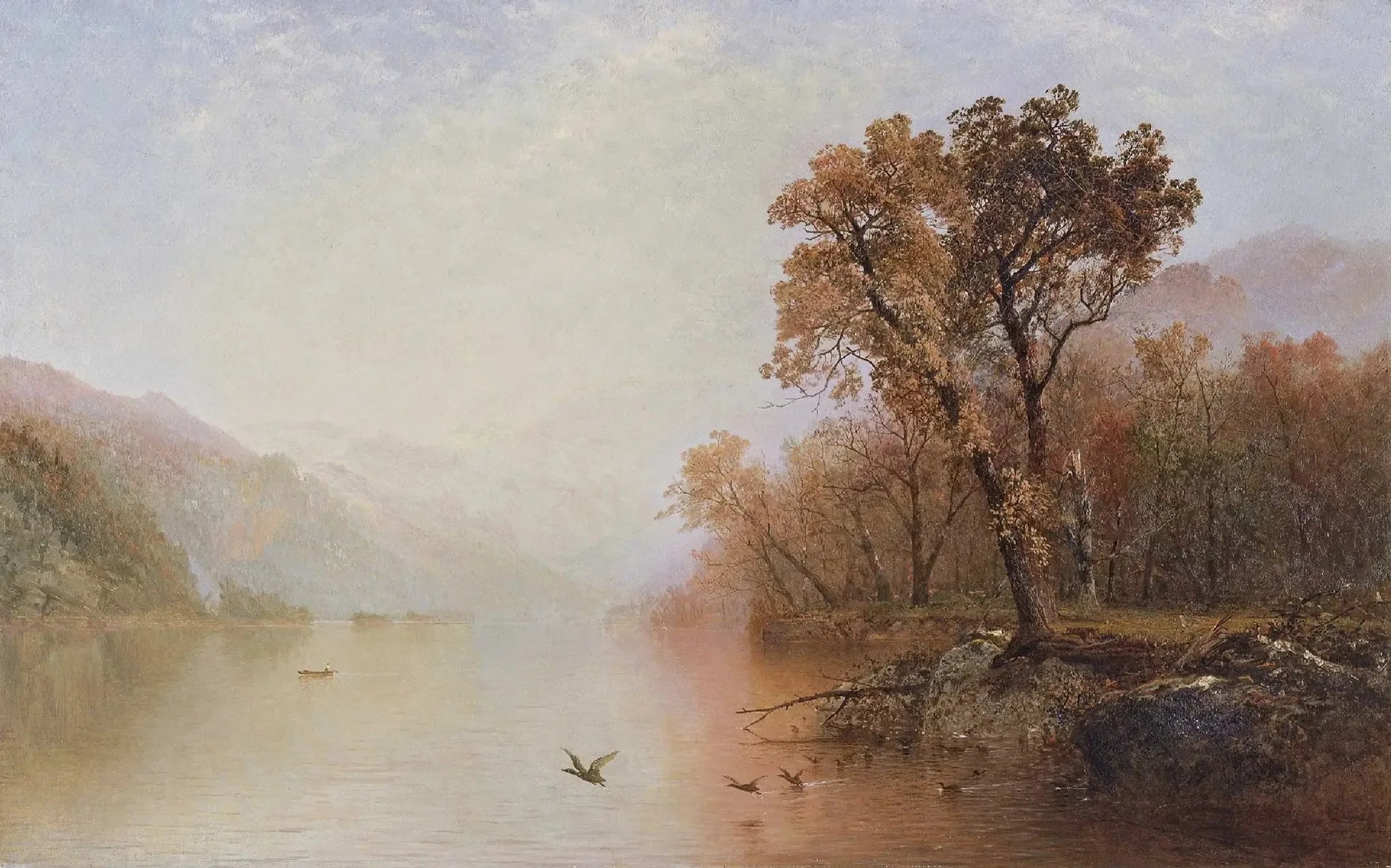 Lac George - John Frederick Kensett image 1 tableau peint à l’huile sur toile