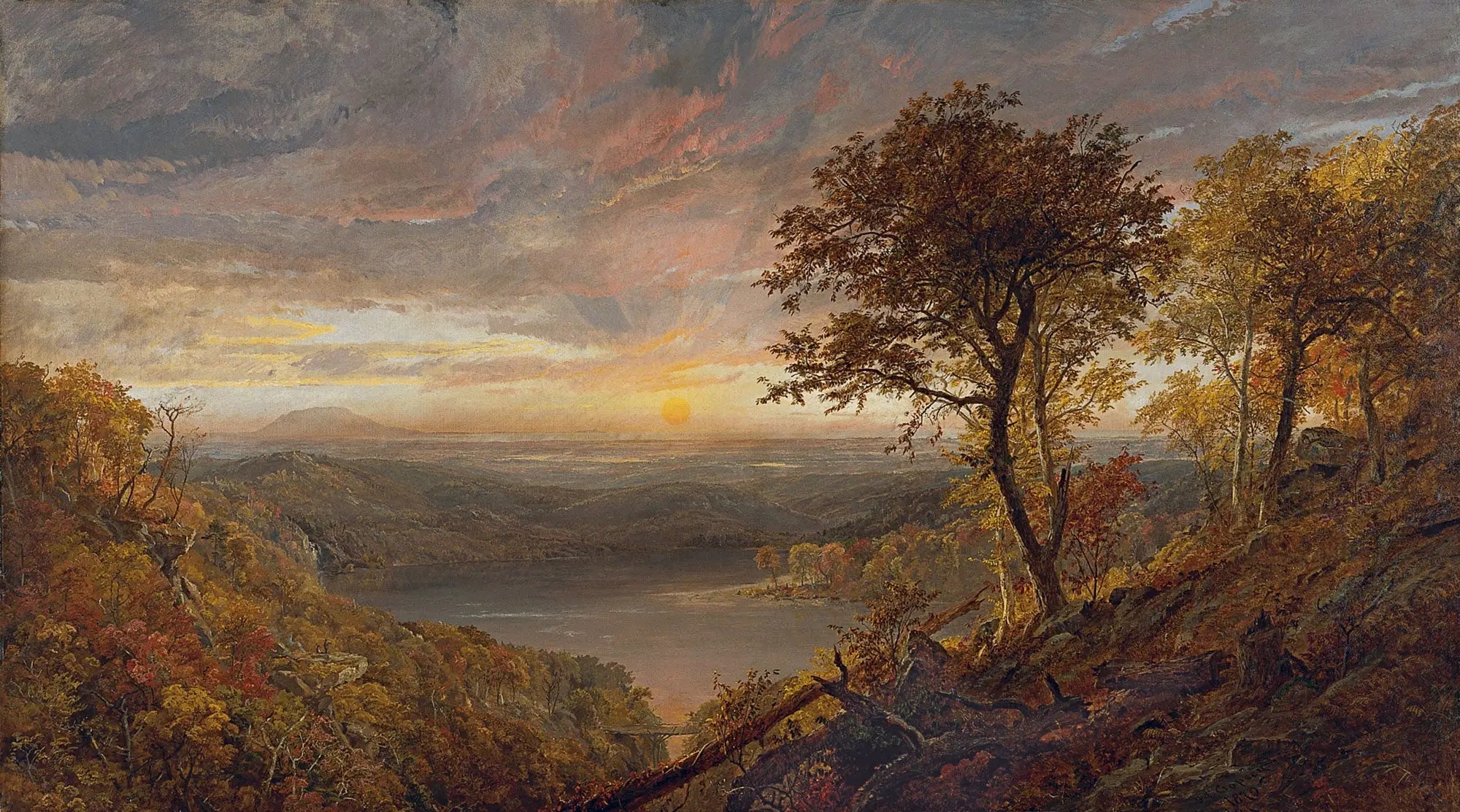 Lac Greenwood - Jasper Francis Cropsey image 1 reproduction de peinture à l’huile