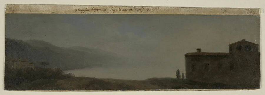 Le Lac de Nemi sous la pluie, dit aussi Pluie sur le palais de Nemi - Pierre de Valenciennes