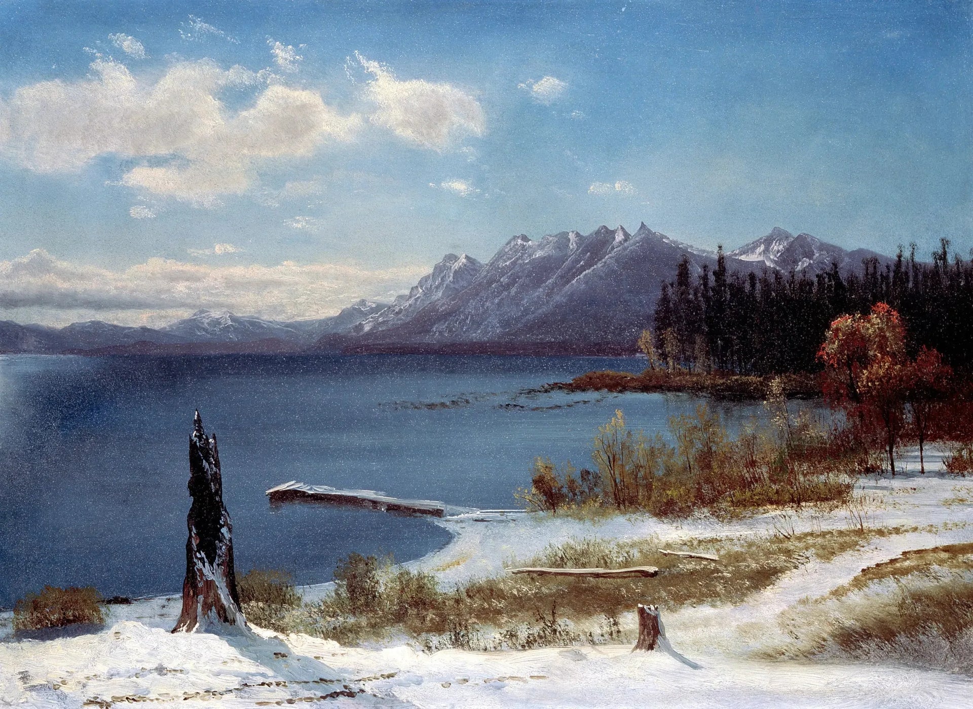 Lac Tahoe - Albert Bierstadt image 1 tableau peint à l’huile sur toile