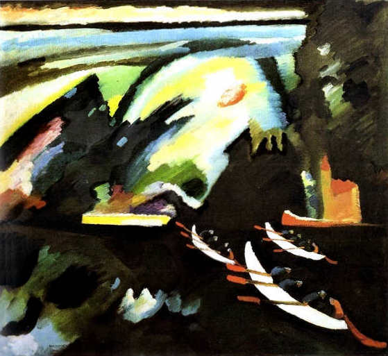 Lac - Vassily Kandinsky image 1 copie de tableau peinte à la main