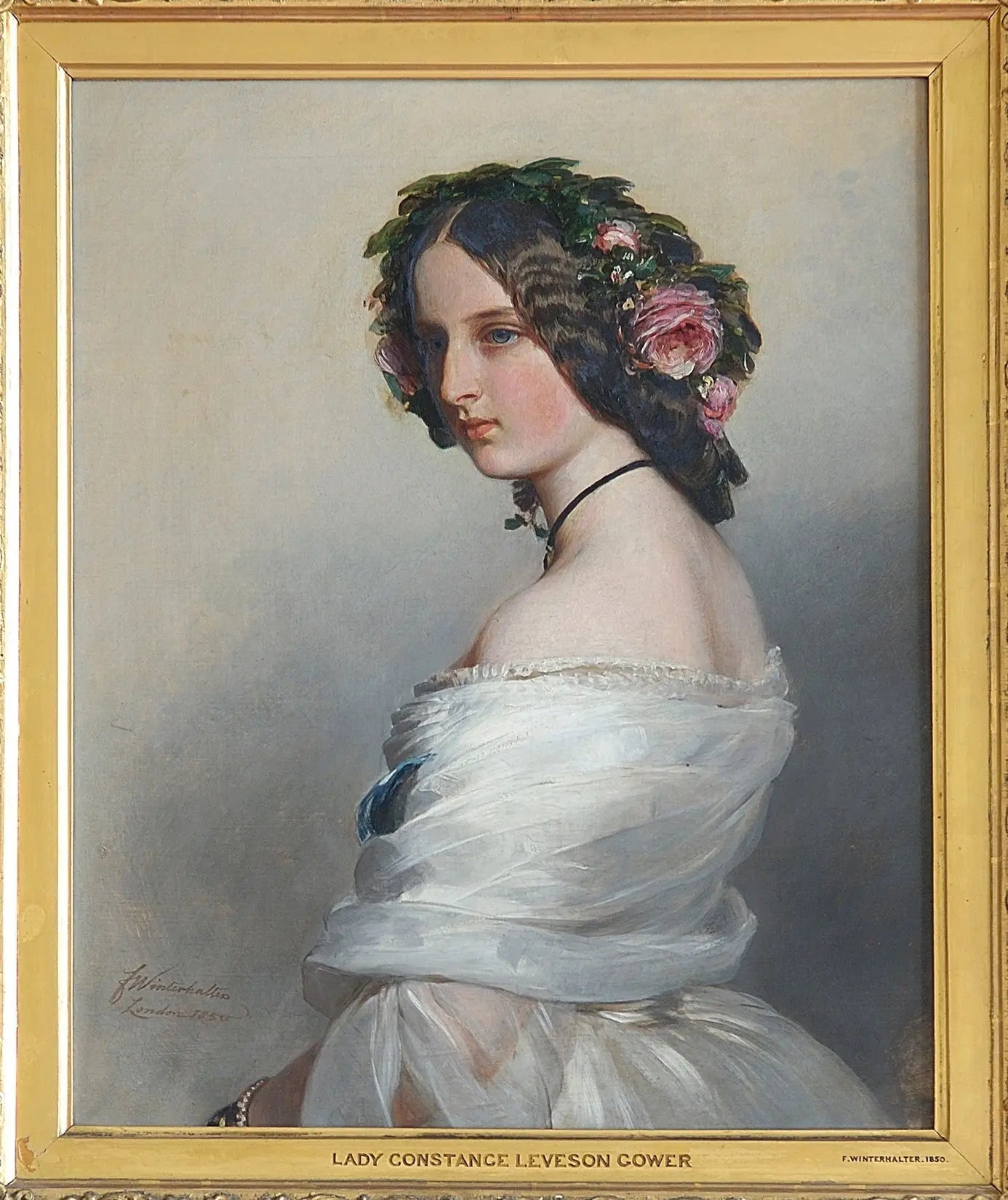 Lady Constance Leveson-Gower (1834-1880), future duchesse de Westminster - Franz Xaver Winterhalter image 1 reproduction réalisée par Alpha Reproduction