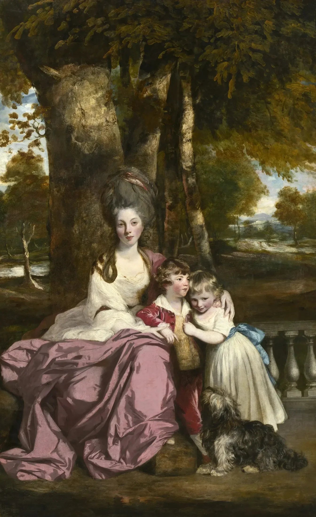 Lady Elizabeth Delmé et ses enfants - Joshua Reynolds image 1 tableau peint à l’huile sur toile