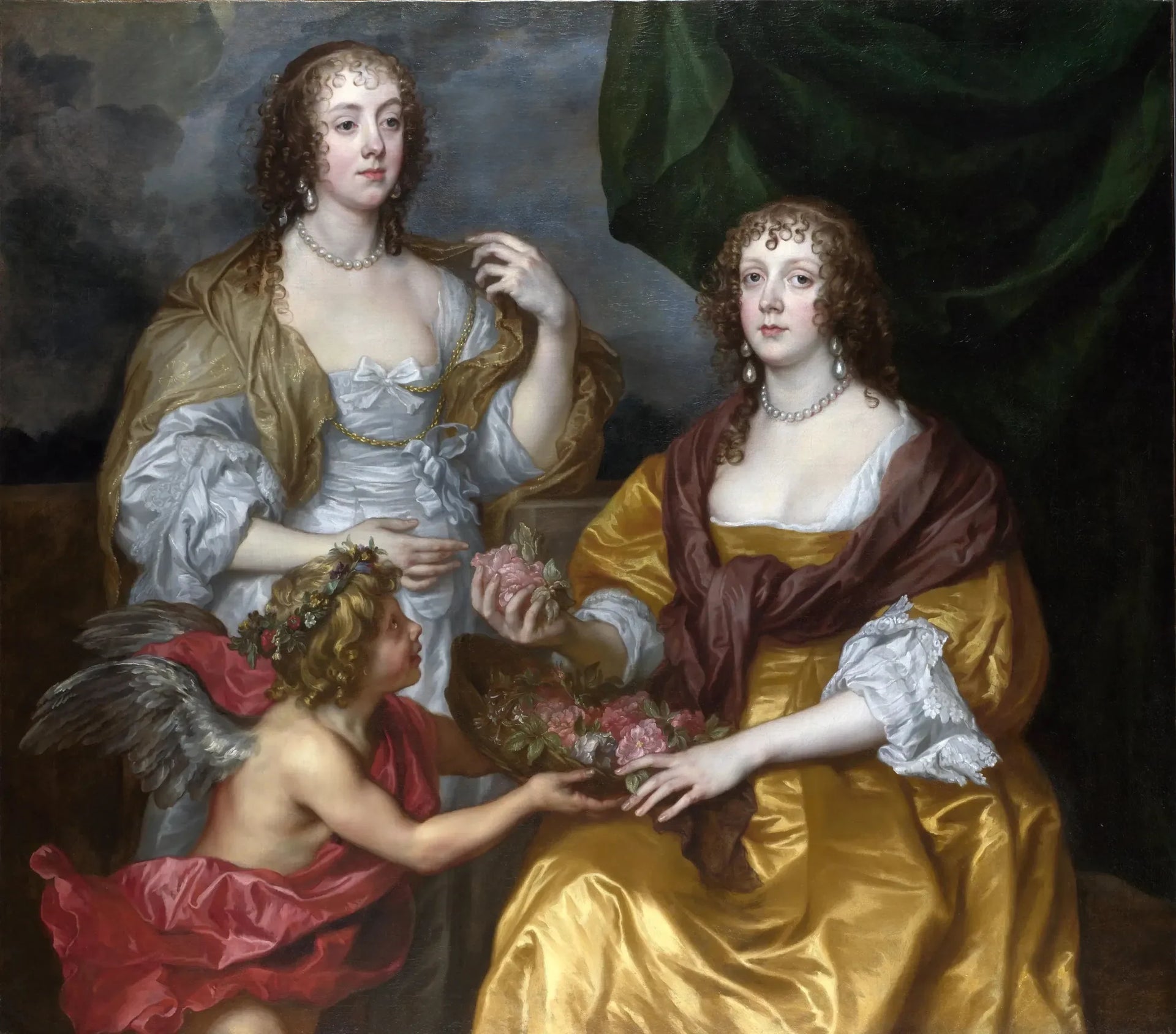 Lady Elizabeth Thimbelby et sa sœur - Antoine van Dyck image 1 tableau peint à l’huile sur toile