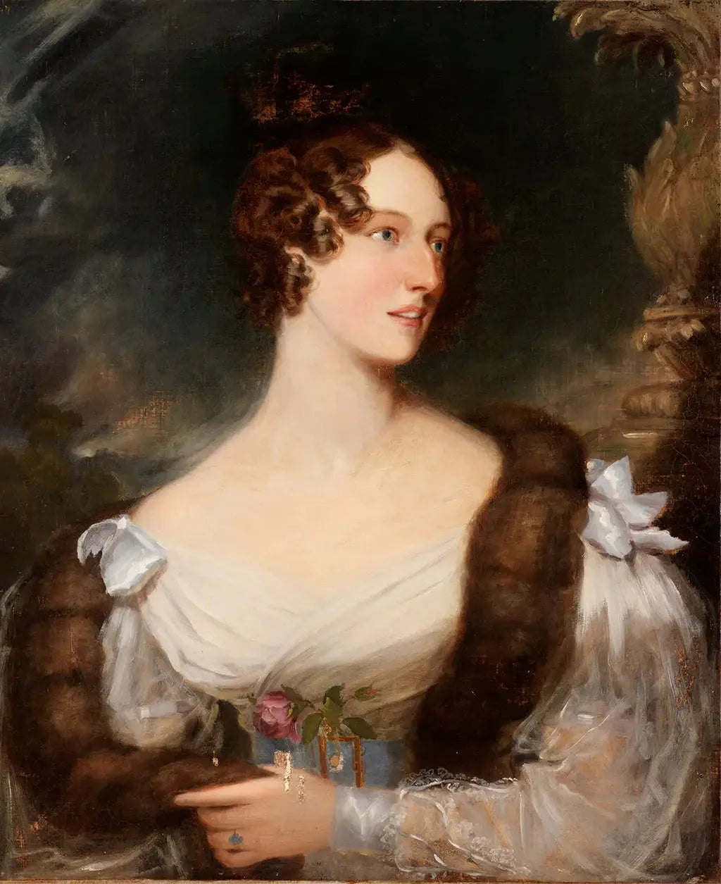 Lady Grace Carteret - Thomas Lawrence image 1 copie de tableau peinte à la main