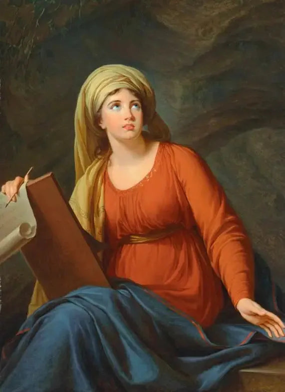 Lady Hamilton en sibylle - Élisabeth Vigée Le Brun image 1 copie de tableau peinte à la main
