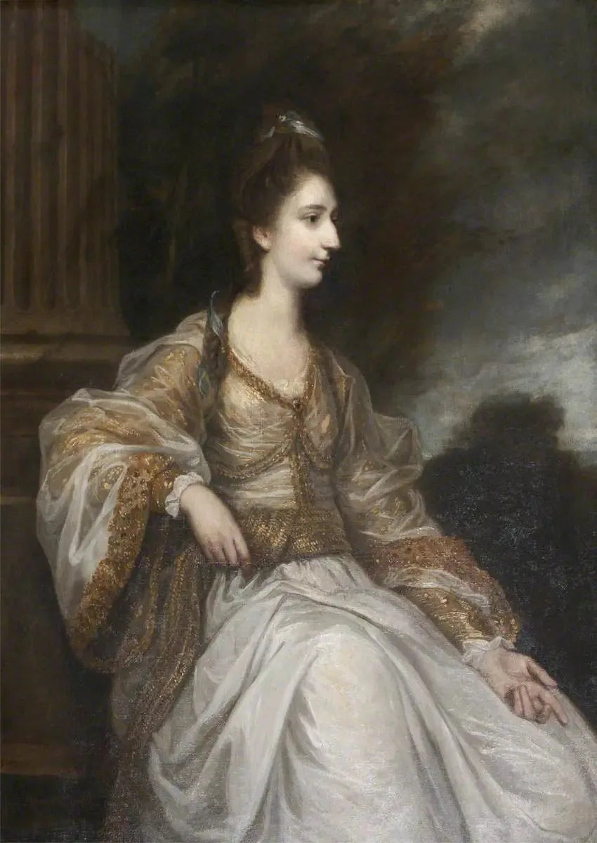 Lady « Harriot » Christian Henrietta Caroline Fox-Strangways, Mme John Dyke Acland (1749/50-1815) - Joshua Reynolds image 1 reproduction artisanale de tableau