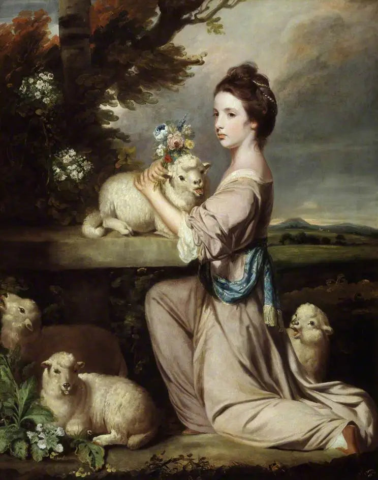 Lady Mary Leslie - Joshua Reynolds image 1 tableau peint à l’huile sur toile