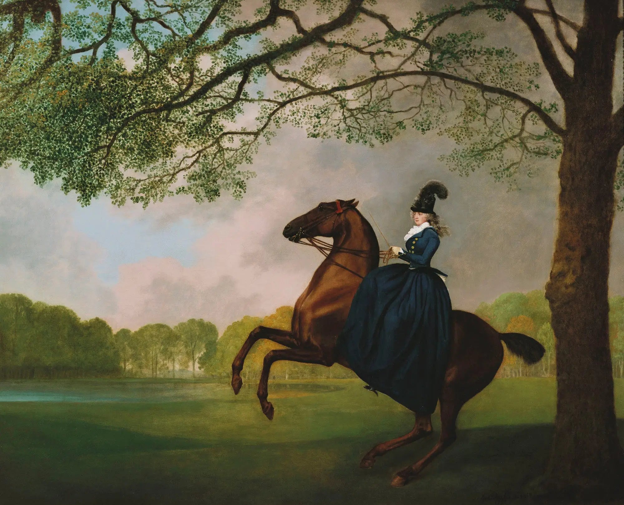 Laetitia, Lady Lade (décédée en 1825) - George Stubbs image 1 copie de tableau peinte à la main
