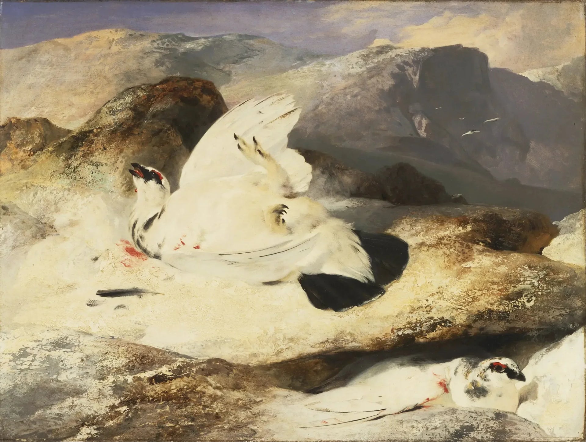 Lagopède dans un paysage - Edwin Henry Landseer image 1 tableau peint à l’huile sur toile