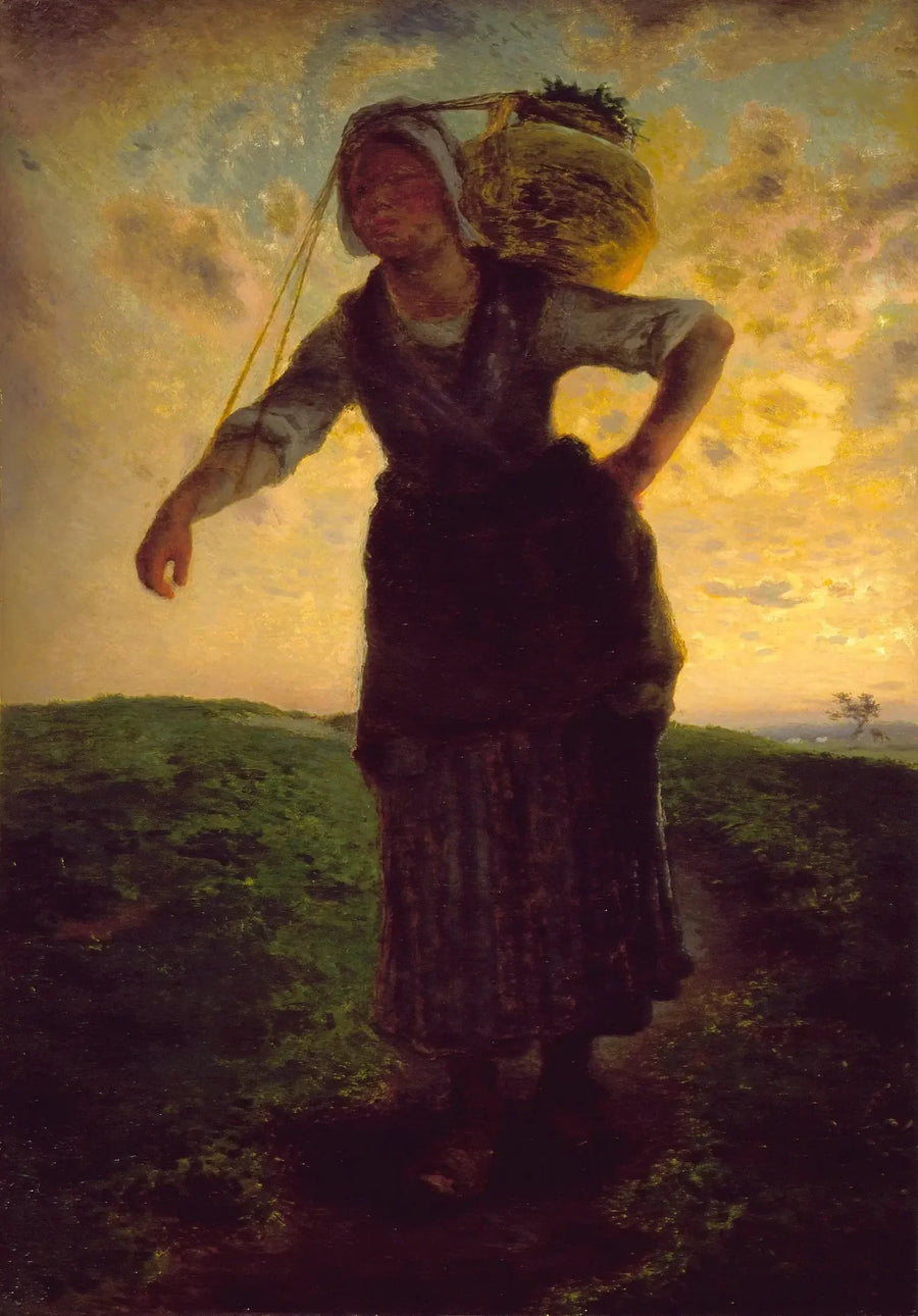 Laitière normande à Gréville - Jean-François Millet