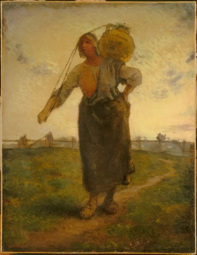 Laitière normande à Gréville - Jean-François Millet image 1 tableau peint à l’huile sur toile