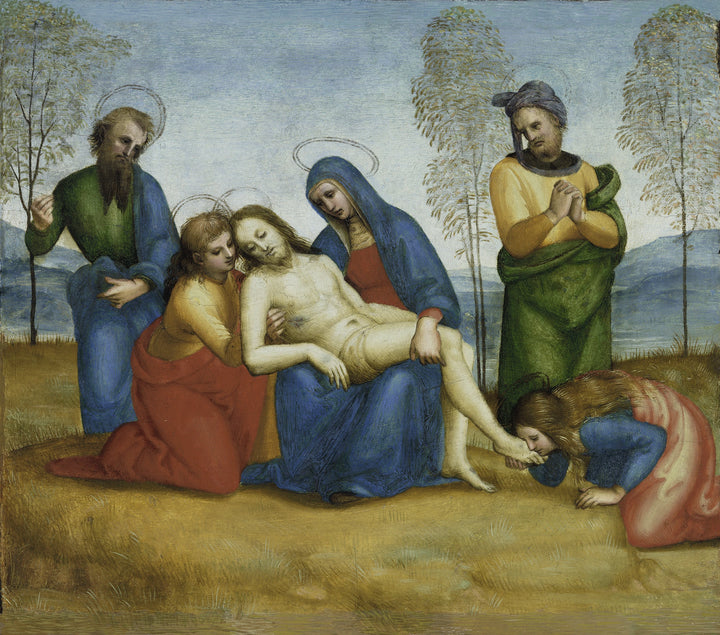 Lamentation sur le Christ mort, prédelle du retable Colonna, vers 1503-1505 – Raphaël