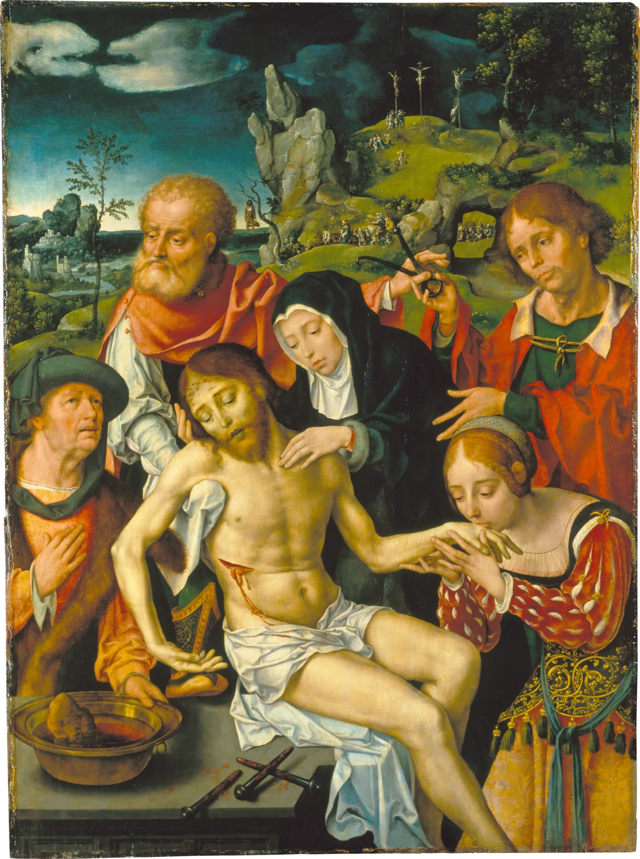 Lamentation du Christ - Joos van Cleve image 1 reproduction artisanale de tableau