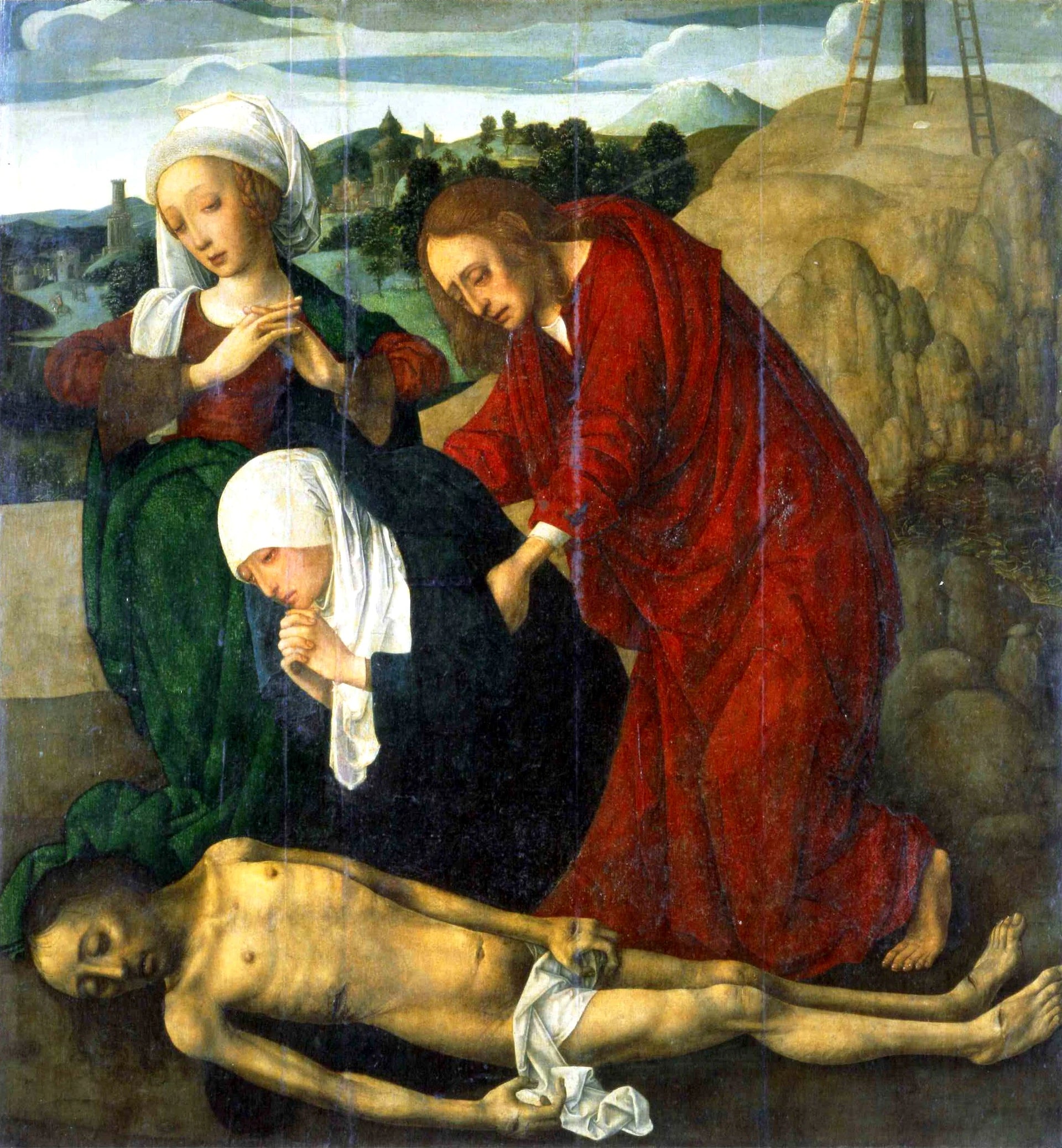 Lamentation sur le Christ mort - Maître de la Virgo inter Virgines