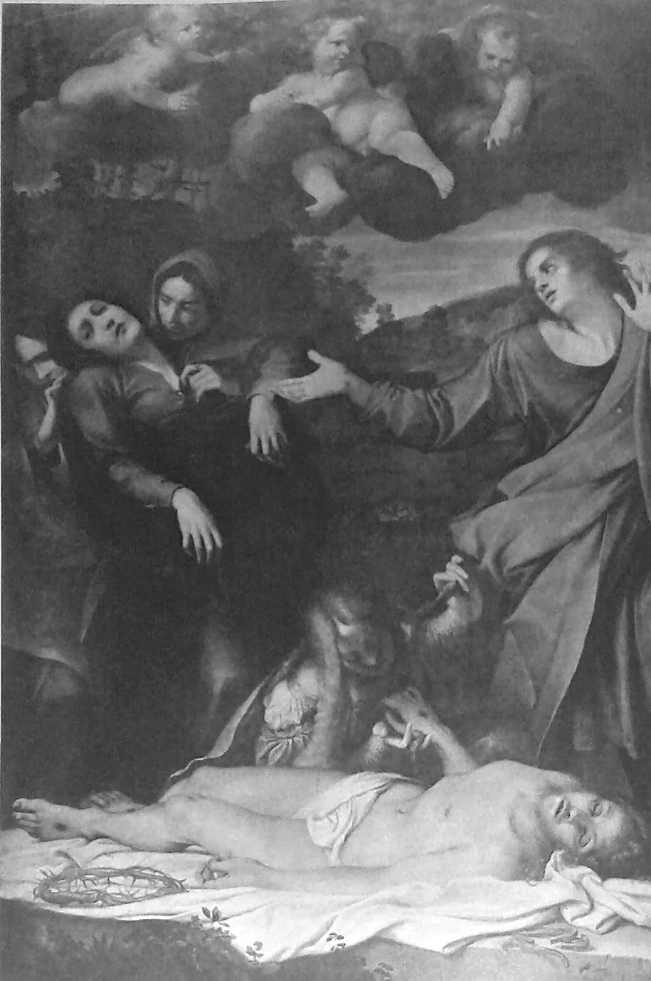 Lamentation sur le Christ mort - Annibale Carracci image 1 copie peinte à la main à l’huile