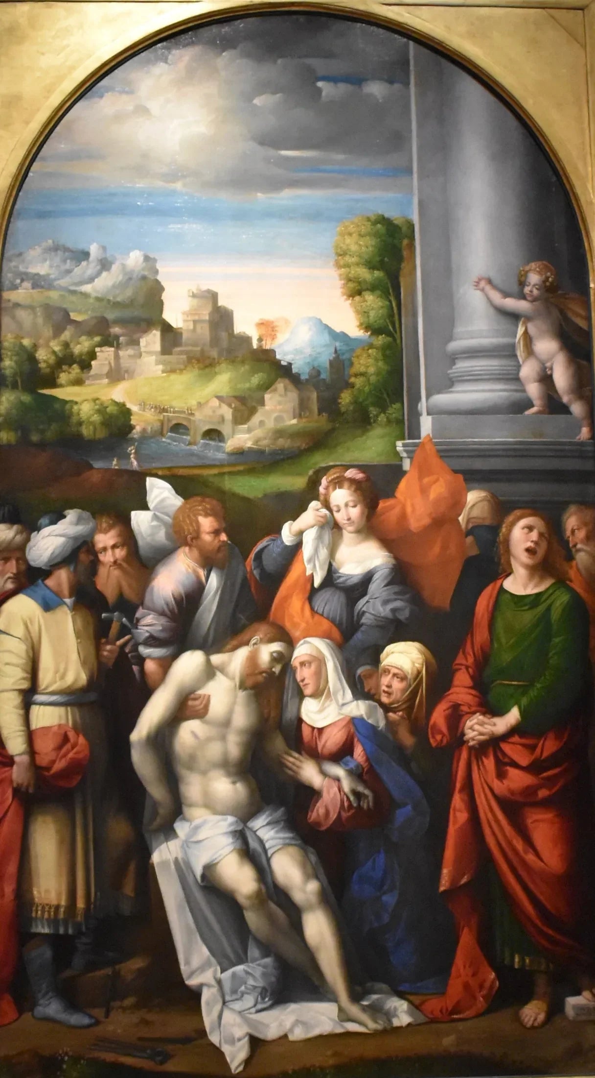 Lamentation sur le Christ mort - Benvenuto Tisi image 1 reproduction artisanale de tableau