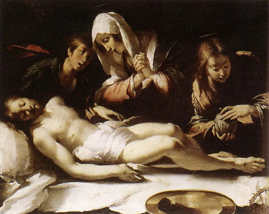Lamentation sur le Christ mort - Bernardo Strozzi image 1 reproduction artisanale de tableau