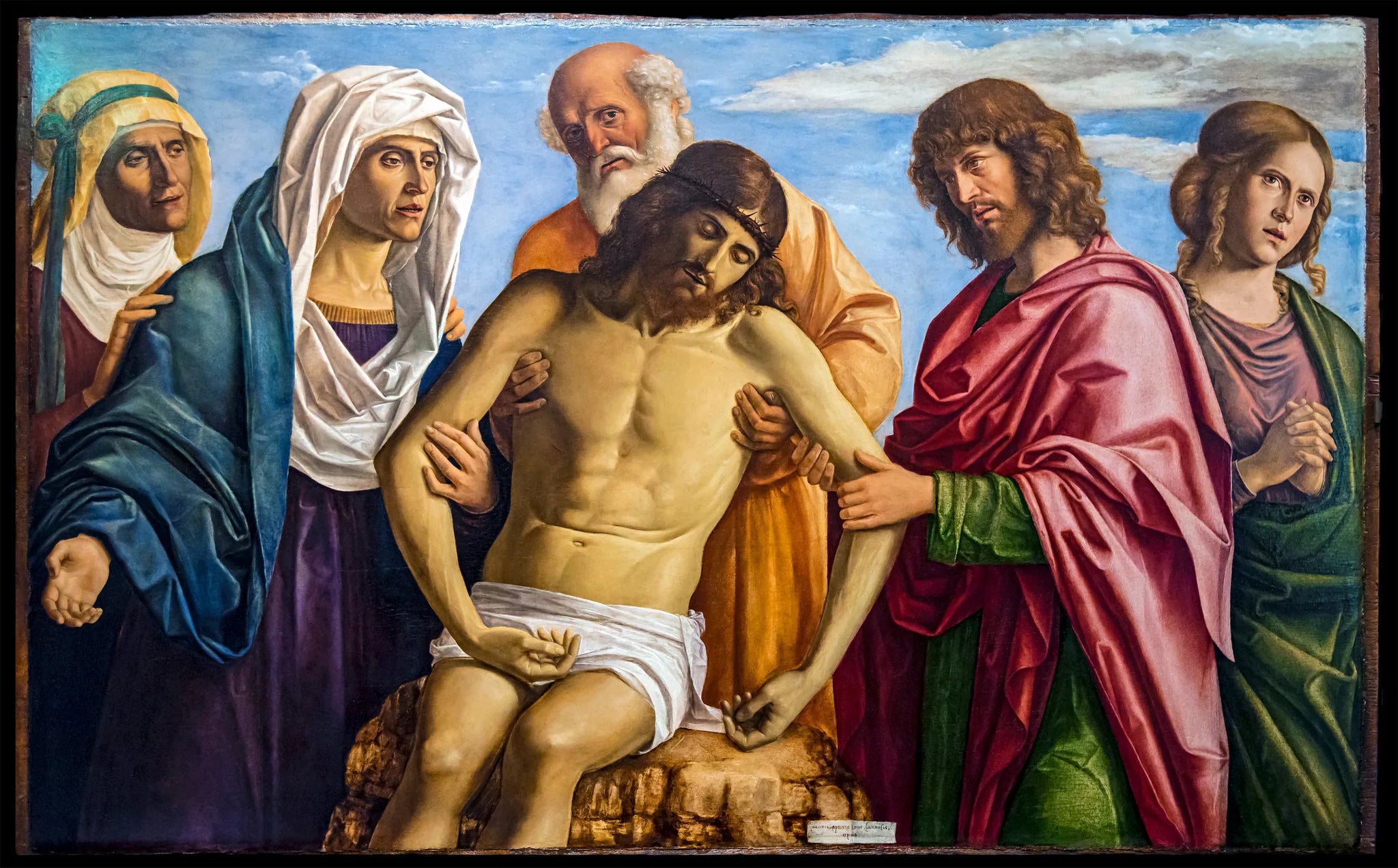 Lamentation sur le Christ mort - Cima da Conegliano image 1 tableau peint à l’huile sur toile