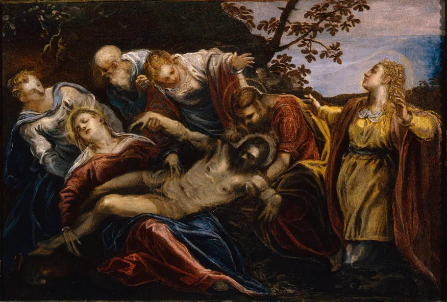 Lamentation sur le Christ mort - Jacopo Tintoretto image 1 copie peinte à la main à l’huile