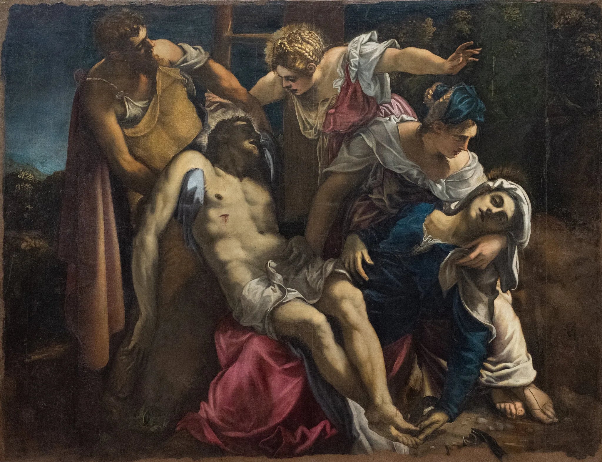 Lamentation sur le Christ mort - Jacopo Tintoretto image 1 copie peinte à la main à l’huile
