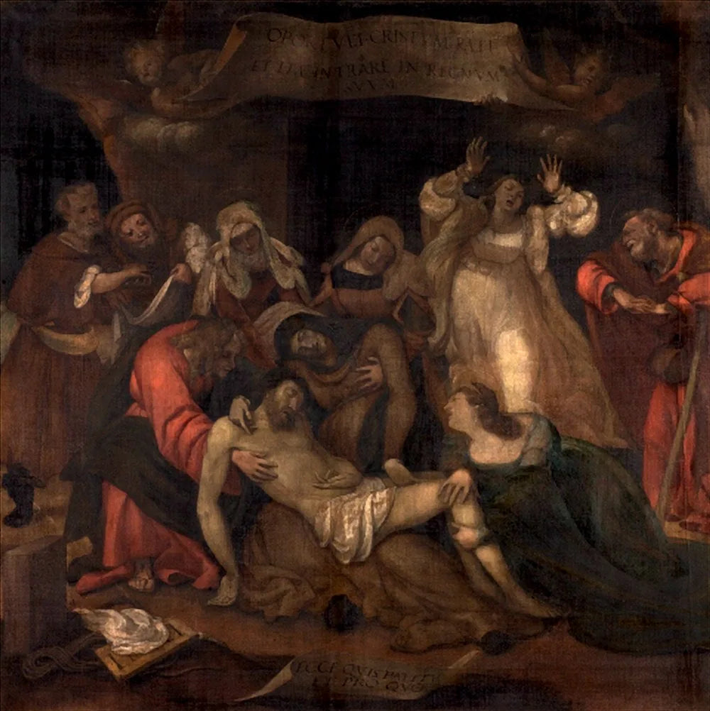 Lamentation sur le Christ mort - Lorenzo Lotto image 1 copie de tableau peinte à la main