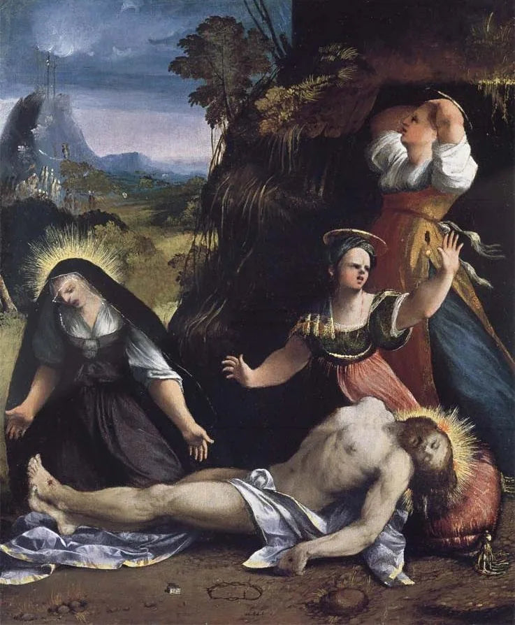 Lamentation sur le Corps du Christ - Dosso Dossi image 1 reproduction artisanale de tableau