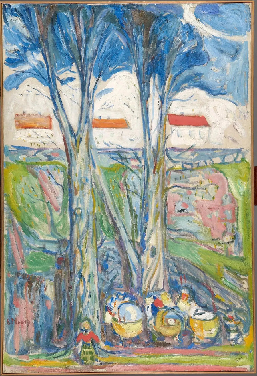 Landeaux sous de grands arbres - Edvard Munch