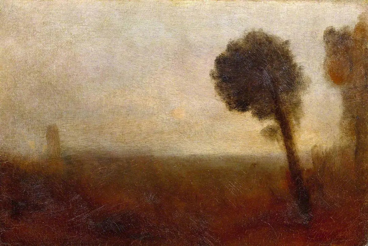 Landscape with a Tree on the Right - J. M. W. Turner image 1 tableau peint à l’huile sur toile