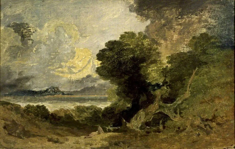 Landscape with Lake and Fallen Tree - J. M. W. Turner