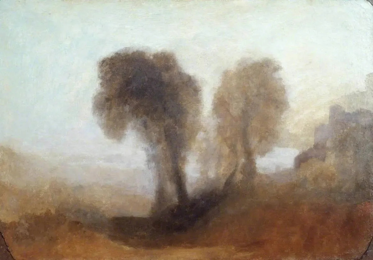 Landscape with Trees and a Castle - J. M. W. Turner image 1 reproduction d’œuvre d’art à l’huile