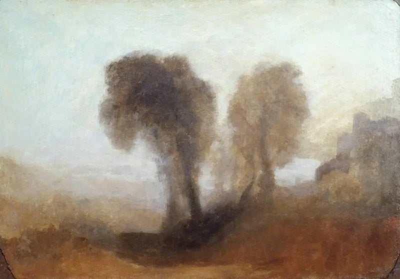Landscape with Trees and a Castle - J. M. W. Turner