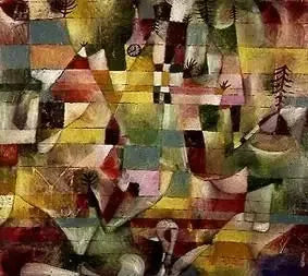 Landschaft mit gelbem Kirchturm - Paul Klee