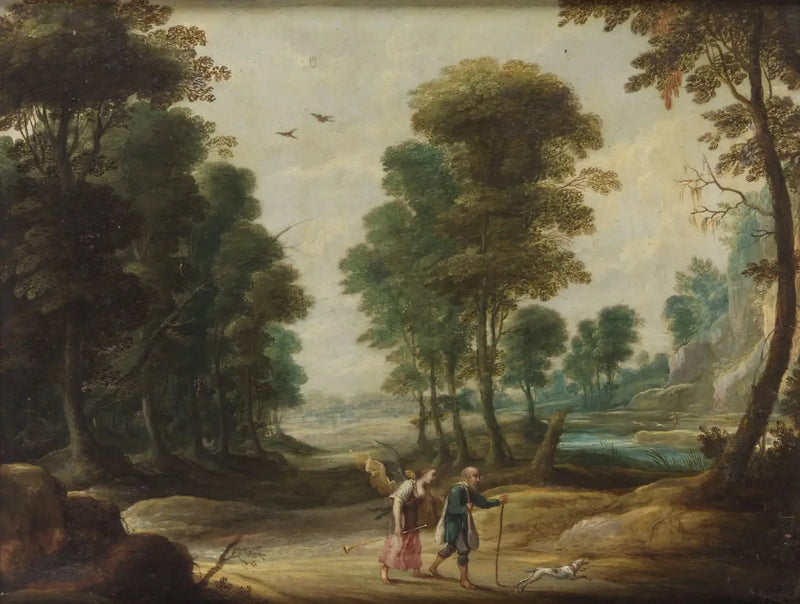 Landschaft mit wanderndem Dichter und Fama - David Teniers le Jeune