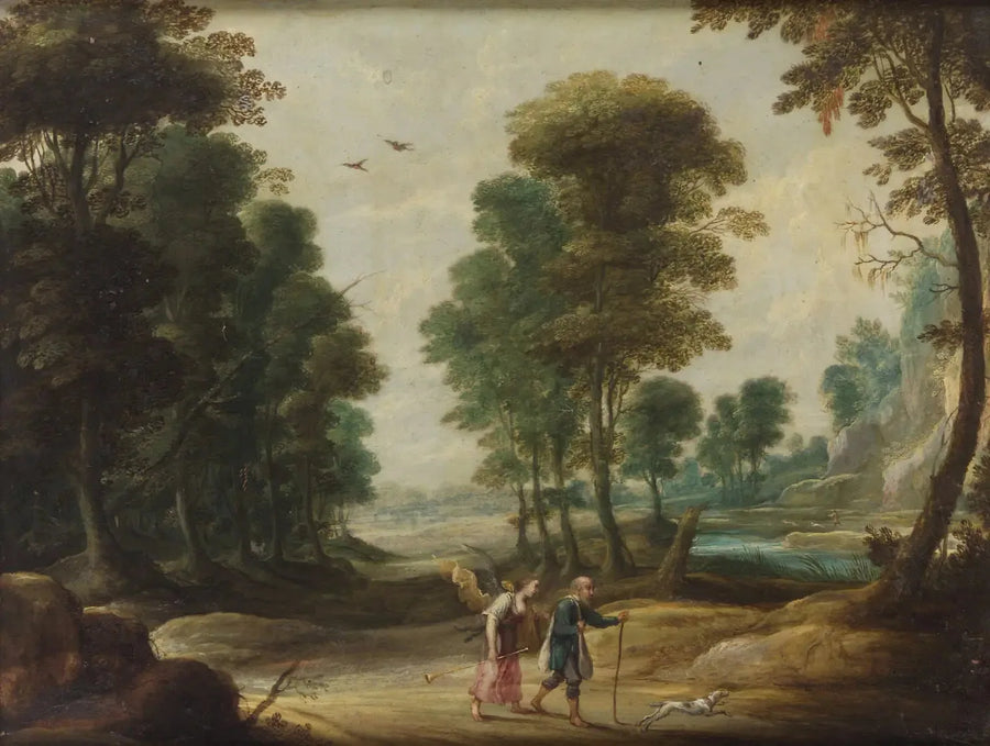 Landschaft mit wanderndem Dichter und Fama - David Teniers le Jeune