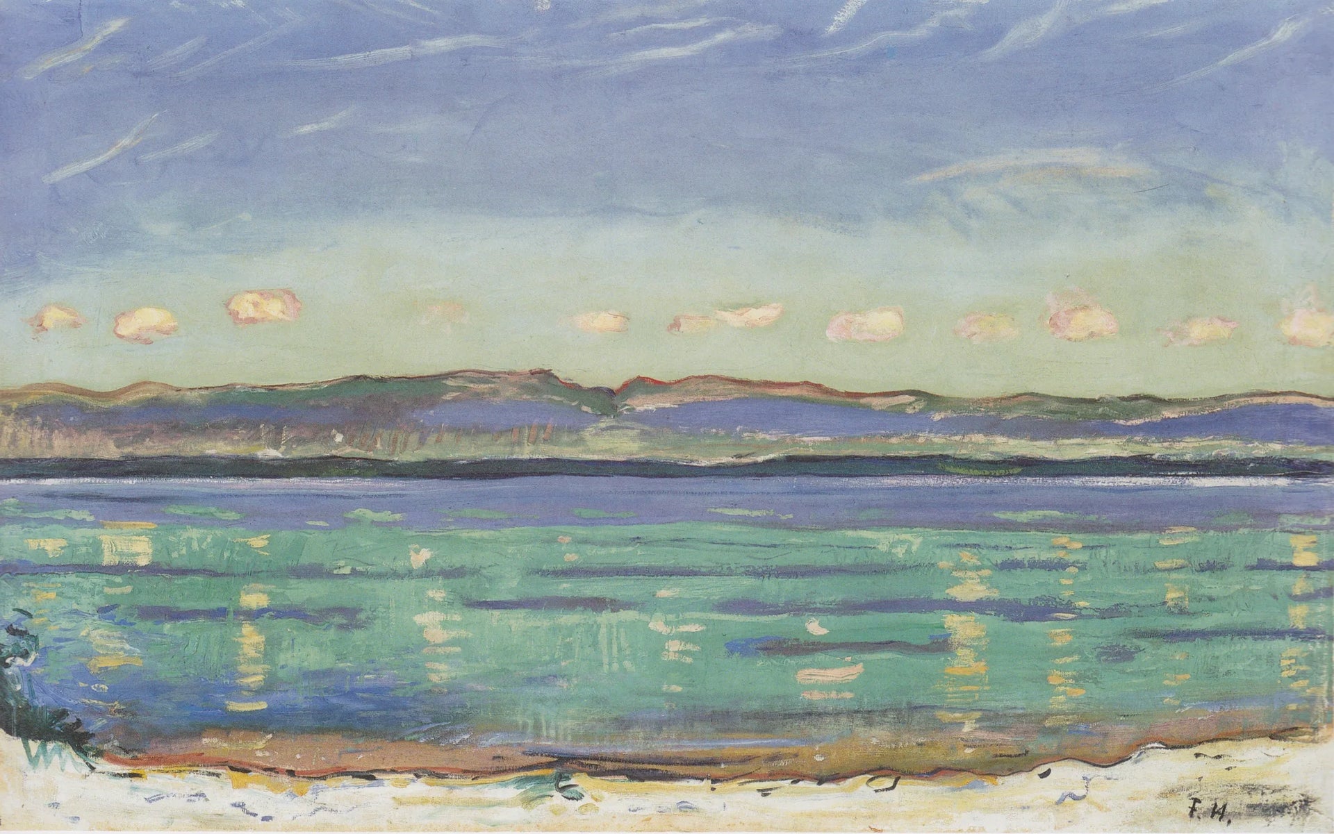 Landschaftlicher Formenrhythmus - Ferdinand Hodler image 1 copie de tableau peinte à la main