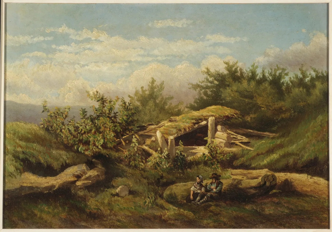 Landschap. - Théodore Rousseau image 1 tableau peint à l’huile sur toile