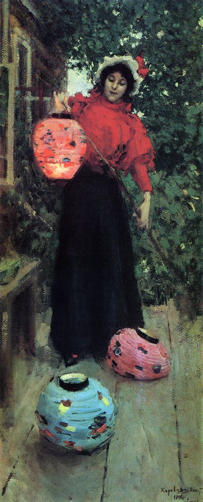Lanternes en papier - Konstantin Korovin image 1 reproduction de peinture à l’huile