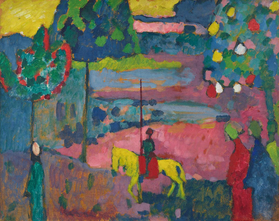 Lanzenreiter in Landschaft - Vassily Kandinsky