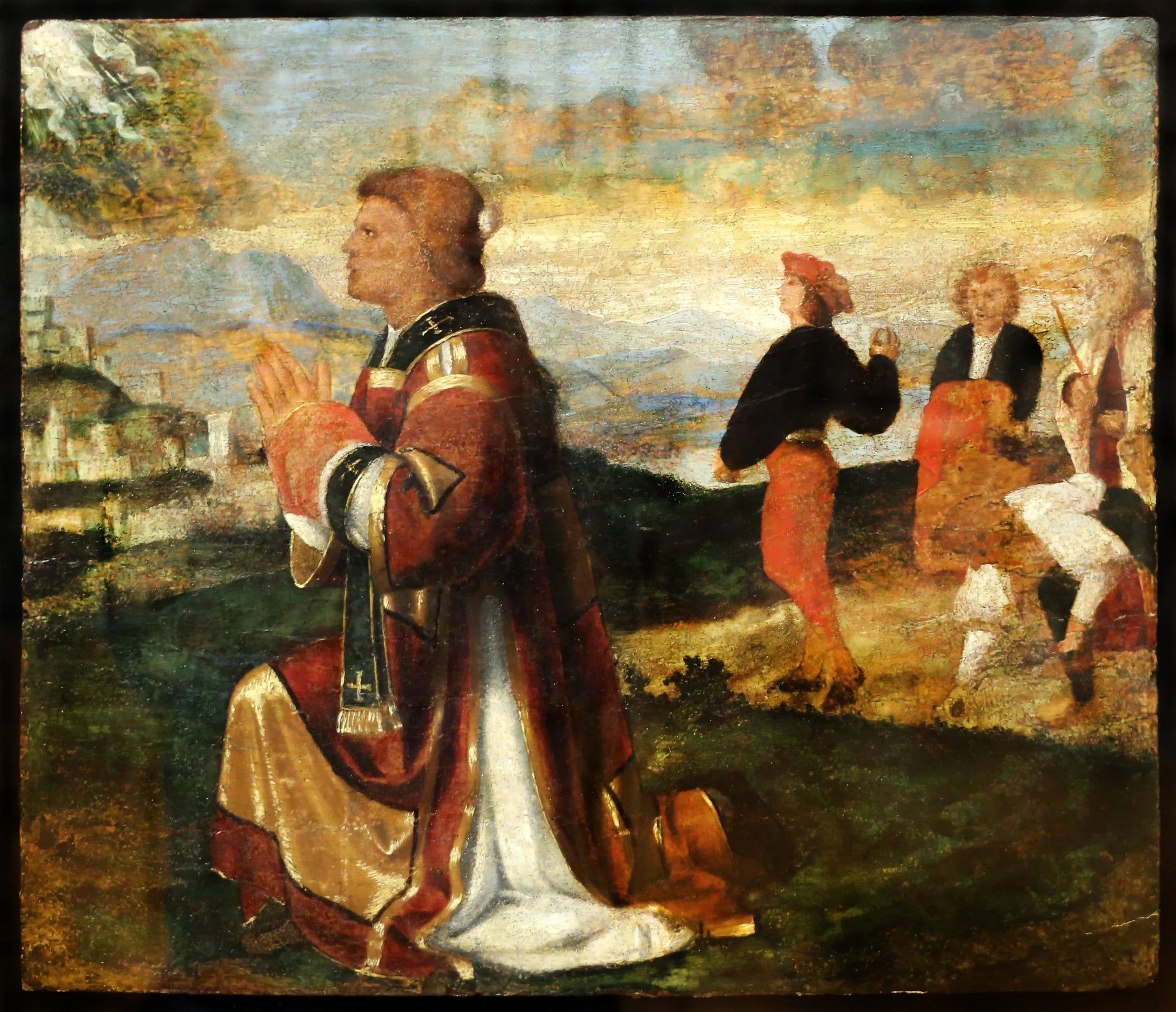 Lapidation de Saint Étienne - Andrea Previtali image 1 copie de tableau peinte à la main