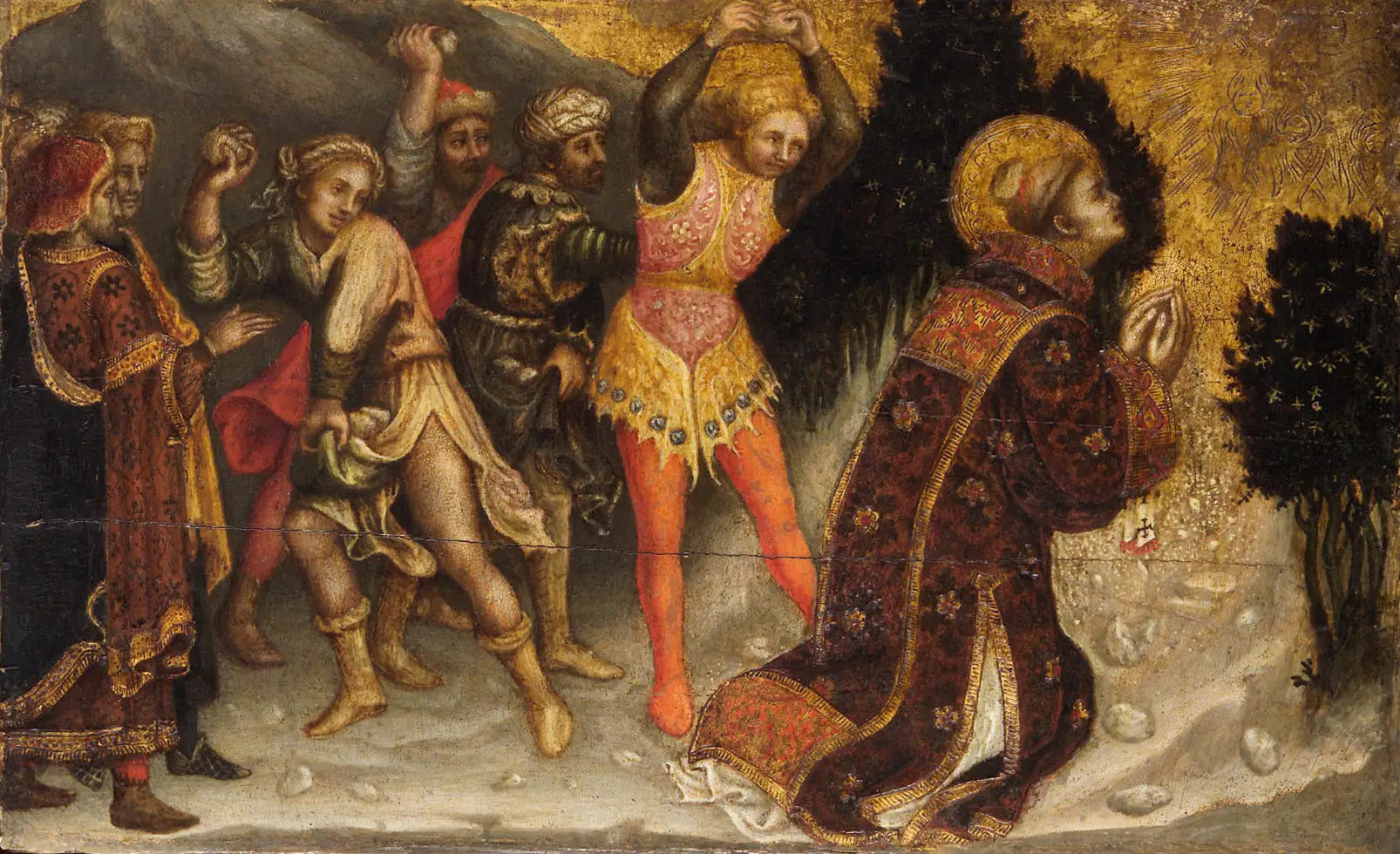 Lapidation de saint Étienne - Gentile da Fabriano image 1 reproduction réalisée par Alpha Reproduction