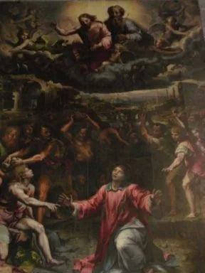 Lapidation de saint Étienne - Giulio Romano image 1 copie peinte à la main à l’huile