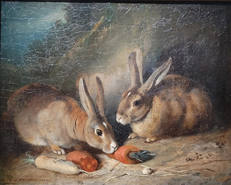 Lapins - Rosa Bonheur image 1 reproduction de peinture à l’huile