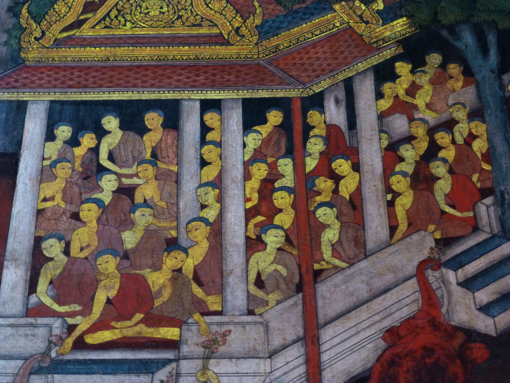 L'Assemblée des moines, Ateliers de Wat Suthat, XIXe siècle