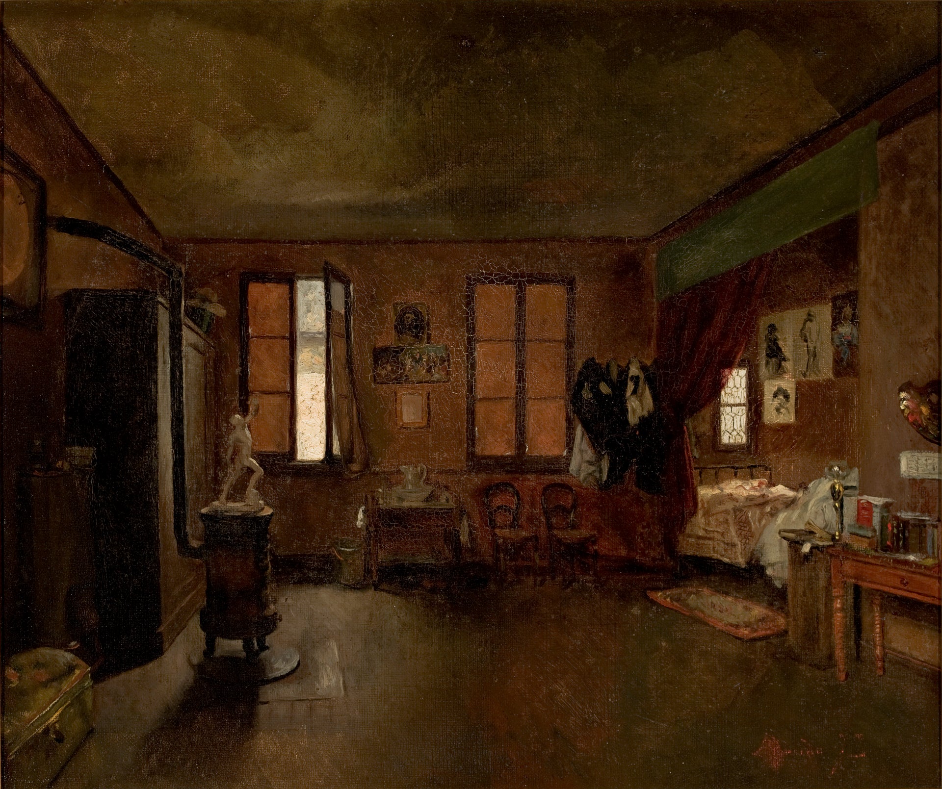 L’Atelier de l’artiste image 1 reproduction peinte à la main