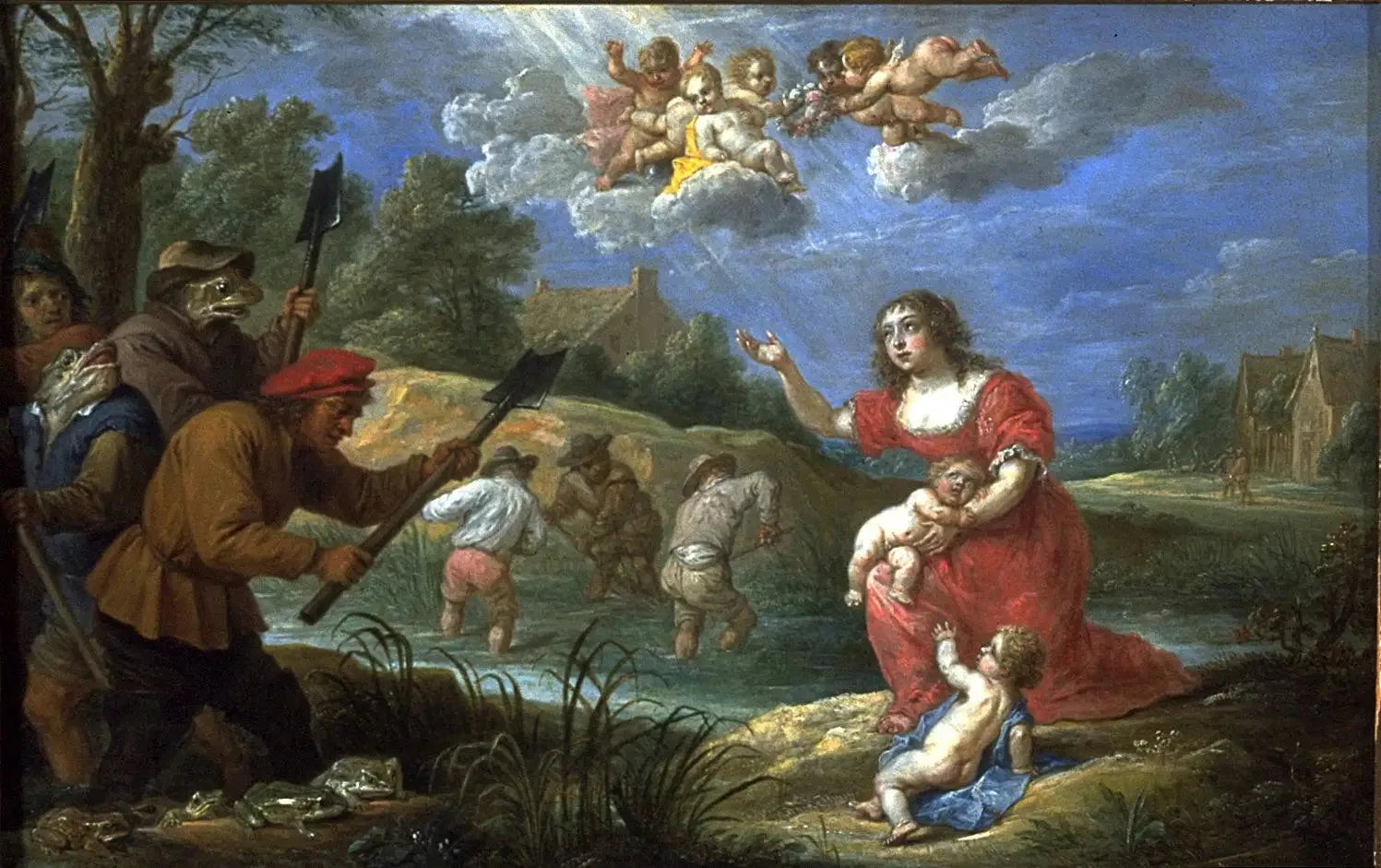Latone et les grenouilles - David Teniers le Jeune image 1 tableau peint à l’huile sur toile